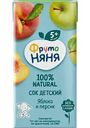 Сок детский ФрутоНяня Яблоко и персик, с 5 месяцев, 0,2л