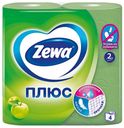 Туалетная бумага ЗЕВА ПЛЮС, Зеленая, с ароматом яблока, 4 рулона