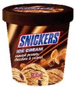 Мороженое Snickers шоколад и карамель, ведерко, 340 г