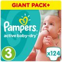 Подгузники Pampers Active Baby-Dry, размер 3, midi 5-9 кг, 124 шт