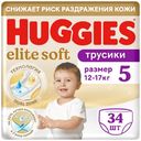 Трусики-подгузники Huggies Elite Soft р.5 12-17кг, 34шт