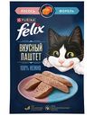 Влажный корм для кошек Felix Вкусный паштет лосось-форель, 75г