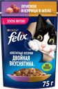 Корм влажный для взрослых кошек FELIX Двойная вкуснятина Ягненок и курица в желе, 75г
