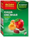 Каша овсяная моментальная Ассорти с абрикосом, яблоком и изюмом, Ясно солнышко, 270 г