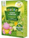Каша безмолочная Heinz «Злаки и овощи» рисово-пшеничная с кабачком с 5 мес, 200 гр