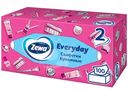 Салфетки бумажные Zewa Everyday косметические 2 слоя, 100шт