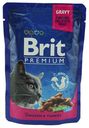Влажный корм Brit premium Pouches с курицей и индейкой для кошек 85 г