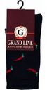 Носки женские Grand Line Перцы чили цвет: тёмно-синий/красный размер: 23 (35-37)