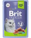 Корм влажный Brit Premium для взрослых кошек Ягненок в желе, 85 г