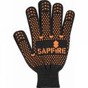 Перчатки трикотажные Sapfire Professional стандартные с ПВХ цвет: чёрный, 1 пара