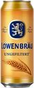 Пиво светлое LOWENBRAU Ungefiltert нефильтрованное пастеризованное 4,9%, 0.45л