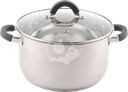 Кастрюля HOMECLUB Comfort, с силиконовыми ручками, нержавеющая сталь, индукция, 5.8л Арт. GS-7