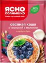 Каша овсяная Ясно Солнышко черника молоко Петербургский МК м/у, 45 г