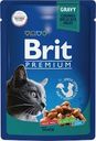 Корм консервированный для взрослых кошек BRIT Premium Утка в соусе, 85г