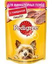 Влажный корм для взрослых собак миниатюрных пород Pedigree паштет с говядиной, 80 г