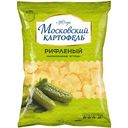 Чипсы картофельные рифленые Московский картофель Маринованные огурцы, 120г