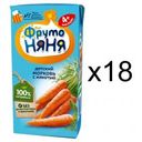 Нектар ФрутоНяня Морковь с мякотью с 4 мес 200 мл (18 шт)