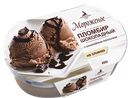 Мороженое ПЕТРОХОЛОД, Пломбир шоколадный, с шоколадным топингом, 400г