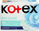 Прокладки гигиенические KOTEX Bio-care ночные, 6шт