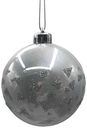 Ёлочное украшение Шар темно-серебристый, 8см