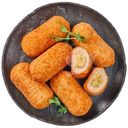 Зразы куриные фаршированные сыром жареные