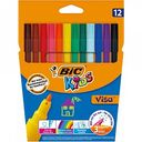 Фломастеры цветные Bic Kids Visa смываемые, 12 шт.
