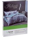 Комплект постельного белья 1,5-спальный Milando Геометрия тенсель цвет: асфальт/серо-голубой, 4 предмета