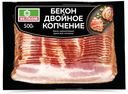 Бекон сырокопченый Велком Двойного копчения на дубовой щепе нарезка 500 г