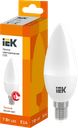 Лампа IEK LED C35, свеча, 7Вт, 230В, 3000К, E14