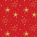 Салфетки бумажные Золотые звезды, 33х33см, 3 слоя, 20шт