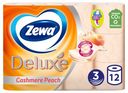 Бумага туалетная Zewa Deluxe Персик, 3 слоя, 12 рулона
