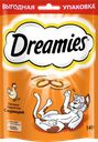 Лакомство для кошек DREAMIES Подушечки с курицей, 140г