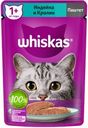 Корм влажный Whiskas паштет индейка и кролик для кошек 75г