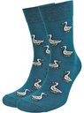 Носки мужские Comandor Гуси цвет: морская волна/белый, 27 (41-43) р-р
