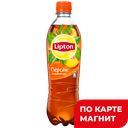 LIPTON Холодный Чай Персик 0,5л пл/бут(Пепсико):12