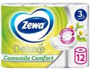 Туалетная бумага Zewa Deluxe Camomile Comfort 3 слоя, 12шт