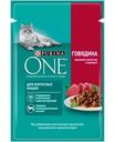Корм Purina ONE для взрослых кошек с говядиной и морковью 75г