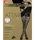 Колготки женские Omsa Attiva 40 plus size цвет: nero/ чёрный размер 6, 40 den