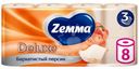 Туалетная бумага Zemma Deluxe Бархатистый персик 3 слоя 8шт