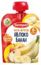 Пюре Semper яблоко банан с 6 мес., 90 г