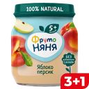 Пюре ФРУТОНЯНЯ яблоко-персик, 100г