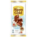 Шоколад молочный Alpen Gold, кокос, инжир и крекер, 80г/85г