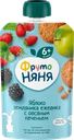 Пюре фруктово-ягодное ФРУТОНЯНЯ Яблоко, земляника и ежевика, с овсяным печеньем, с 6 месяцев