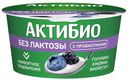 Биойогурт АктиБио безлактозный голубика-ежевика 3,0% 130г БЗМЖ