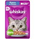 Корм Whiskas Форель и лосось желе для взрослых кошек 75г