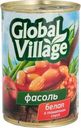 Фасоль Global Village белая в томатном соусе 400г