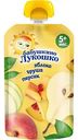 Пюре Бабушкино Лукошко Яблоко, груша, персик, с 5 месяцев, 90г