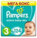 Подгузники Pampers Active Baby-Dry 3 midi (5-9 кг), 124 шт