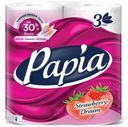Бумага туалетная Papia Strawberry dream 3 слоя 4 рулона