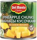Ананасы кусочками в соке, Del Monte, 435 г